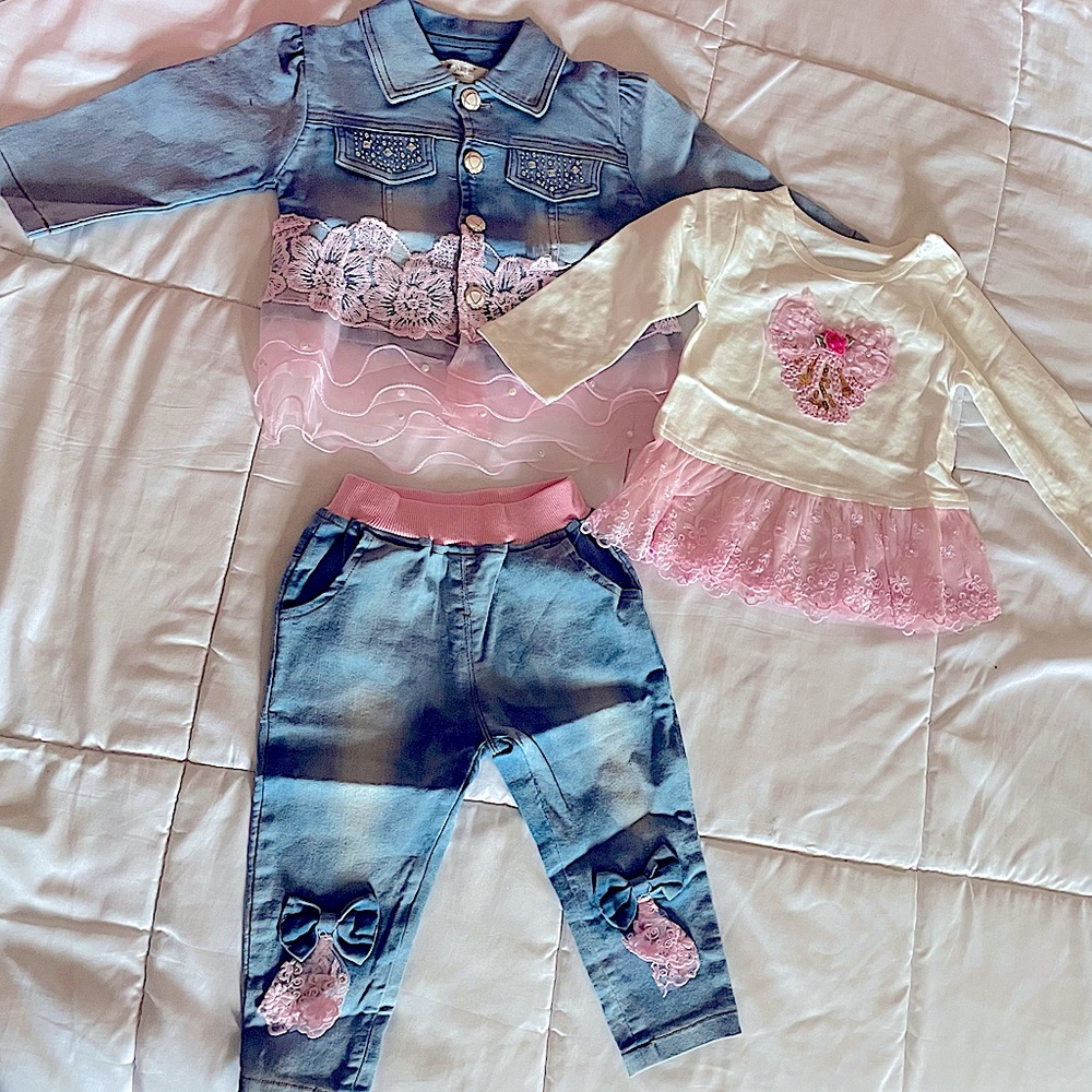 Girls 3 piece Jean set